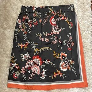 Loft floral, mock wrap skirt